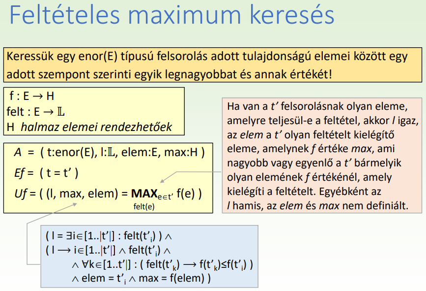 Feltételes maximum általánosítása 1