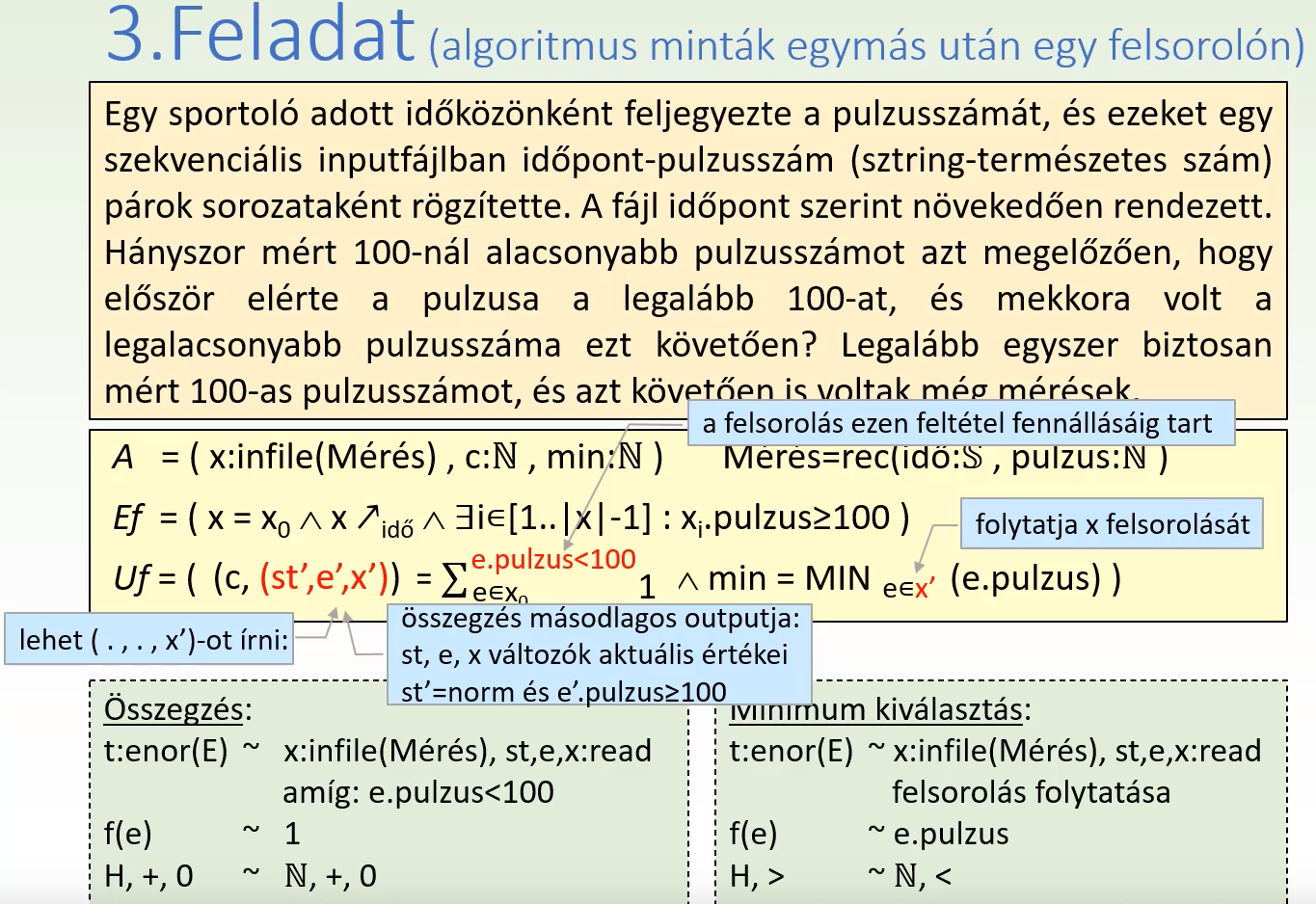 Sportoló feladat (3)